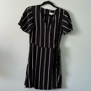 Xhilaration Striped Wrap Mini Dress S